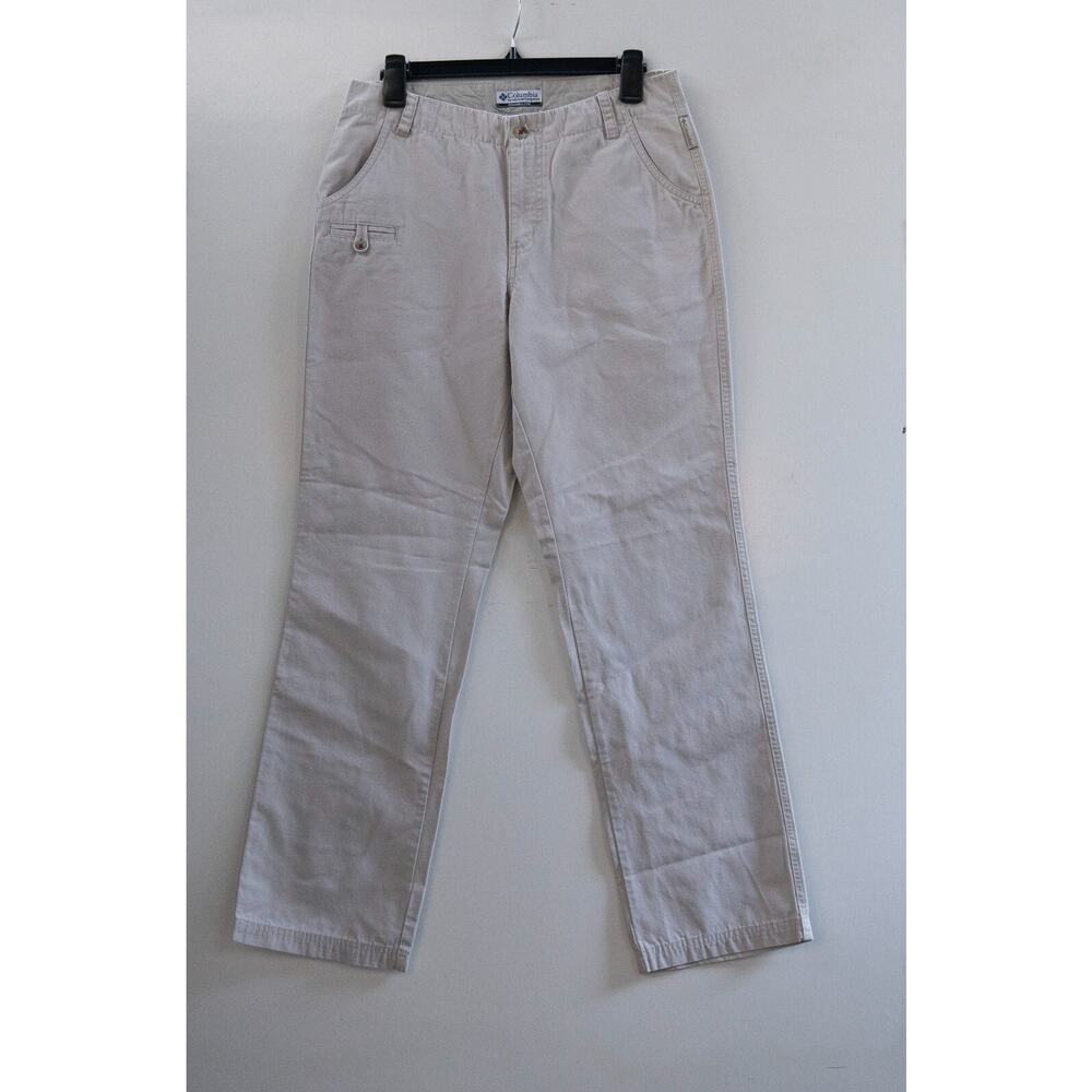 COLUMBIA SPORTSWEAR womens tan khaki‎ pants 6 regular fit straight leg relaxed